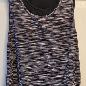 Tangerine Black Double Layer Space Dry Tank Top Sz. Lg. NWT